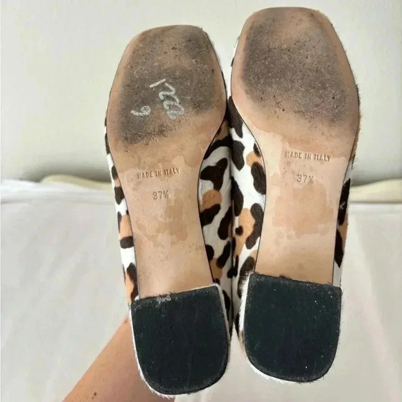 Bettye Muller Anthropologie Warhol Cheetah Calf Hair Animal Print Heel Pumps 7.5 - Picture 7 of 7